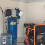 Our slab jacking equipment includes everything we need to get the job done: power plant, air compressor, and air dryer as well as the reactor, hose and chemicals.