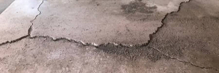 Uneven concrete in Okotoks